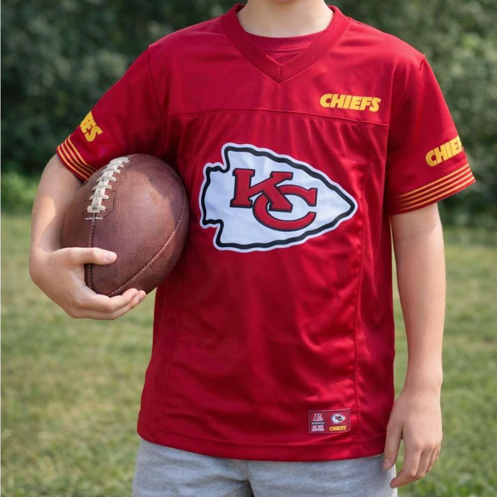 Kanas City Chiefs Red Jersey AFC NFL Team Apparel Patrick Mahomes Travis Kelce
